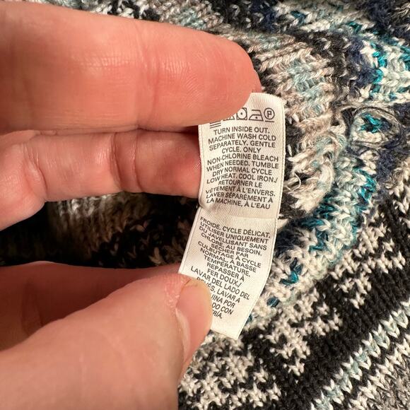 Victoria's Secret Women's Large 100% Cotton Nordic Pattern Cropped Sweater - Picture 7 of 10